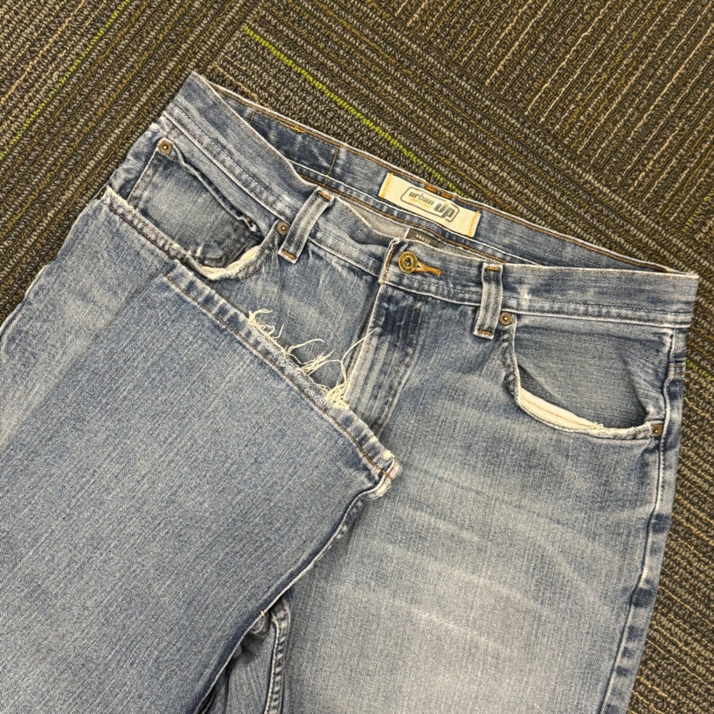 URBAN UP PIPELINE Men's Relaxed Light Blue Jeans